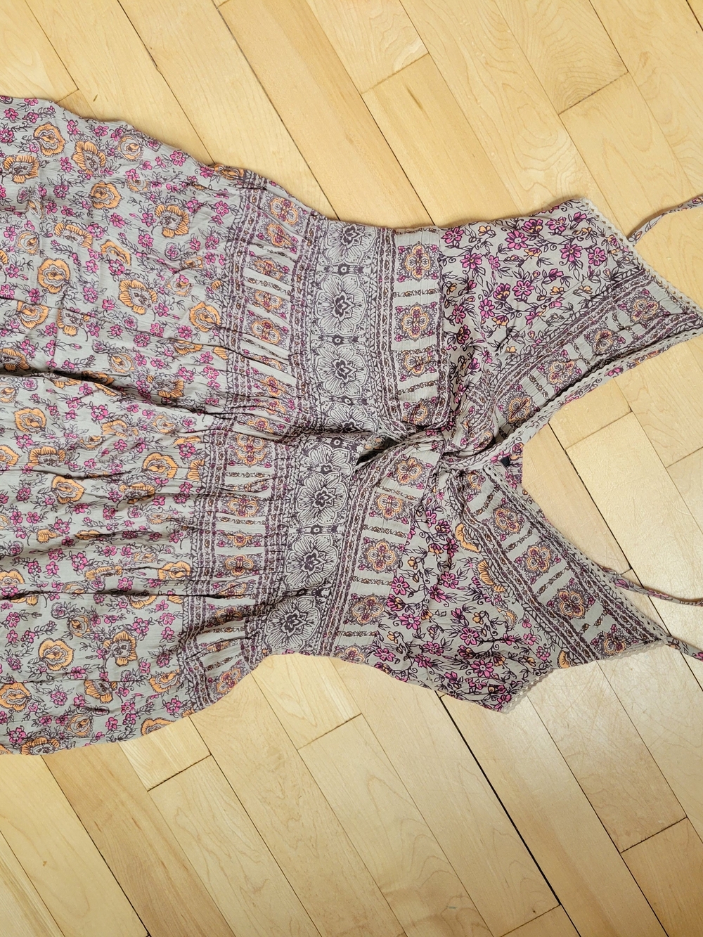 Angie Floral Rayon Maxi Dress Size Large